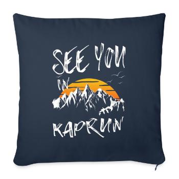 Kaprun Skiing Mountain Snowboarding Austria - Sofa pillowcase 17,3'' x 17,3'' (45 x 45 cm) - navy - Front