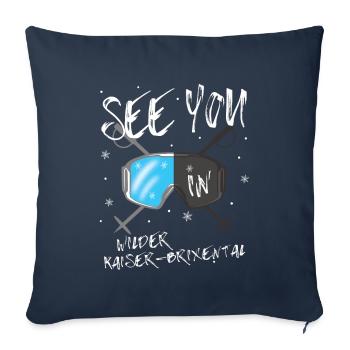 Wilder Kaiser-Brixental Ski Tirol Austria - Sofa pillowcase 17,3'' x 17,3'' (45 x 45 cm) - navy - Front
