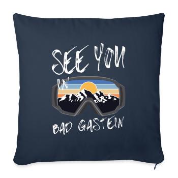 Bad Gastein Skifahren Berg Snowboarden Österreich - Sofakissenbezug 45 x 45 cm - Navy - Vorne