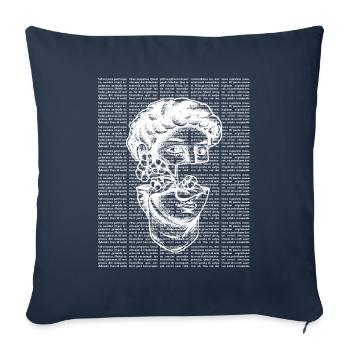 Dark Academia Esthétique David Michelangelo - Housse de coussin décorative 45 x 45 cm - bleu marine - Devant