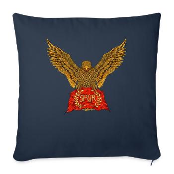 Römischer Adler mit Flagge - SPQR - Sofakissenbezug 45 x 45 cm - Navy - Vorne