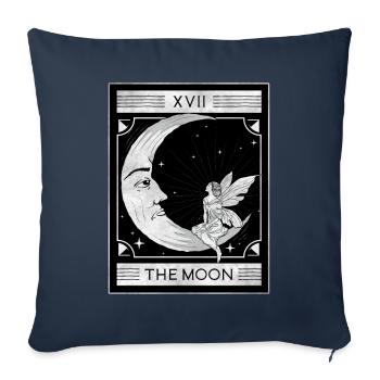 Fairycore Aesthetic The Moon Fairy Tarot Card - Sofa pillowcase 17,3'' x 17,3'' (45 x 45 cm) - navy - Front