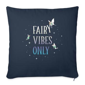 Fairycore Esthétique Fairy Vibes Seulement Faecore Fées - Housse de coussin décorative 45 x 45 cm - bleu marine - Devant