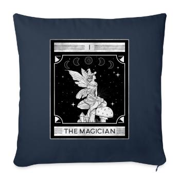 Fairycore Aesthetic The Magician Fairy Tarot Card - Sofa pillowcase 17,3'' x 17,3'' (45 x 45 cm) - navy - Front