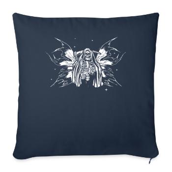 Fairycore Aesthetic Fee Skeleton Grim Reaper Goth - Housse de coussin décorative 45 x 45 cm - bleu marine - Devant