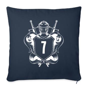 7 Number of coats of arms - Sofa pillowcase 17,3'' x 17,3'' (45 x 45 cm) - navy - Front