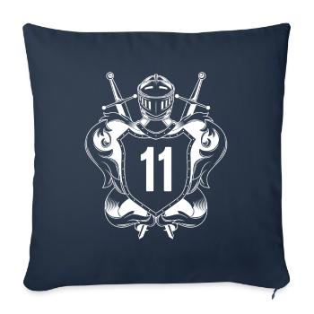 11 Nombre d’armoiries - Housse de coussin décorative 45 x 45 cm - bleu marine - Devant