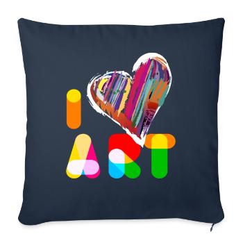I Love Art Art Artists Creative Art - Sofa pillowcase 17,3'' x 17,3'' (45 x 45 cm) - navy - Front