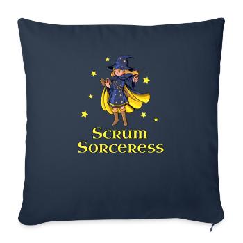 Scrum Sorceress - Scrum Master - Sofa pillowcase 17,3'' x 17,3'' (45 x 45 cm) - navy - Front