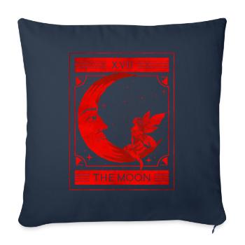 Fairycore Aesthetic Tarot Card The Moon Fairy - Sofa pillowcase 17,3'' x 17,3'' (45 x 45 cm) - navy - Front