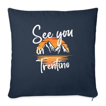 Trentino Snowboarding Hiking and skiing - Sofa pillowcase 17,3'' x 17,3'' (45 x 45 cm) - navy - Front
