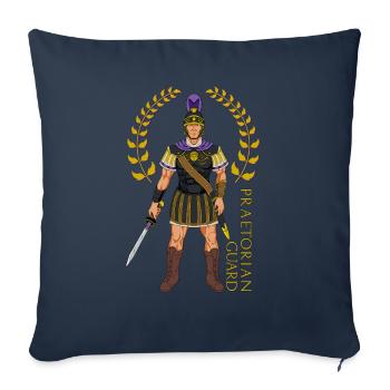 Garde de l’empereur romain - Garde prétorienne - Housse de coussin décorative 45 x 45 cm - bleu marine - Devant