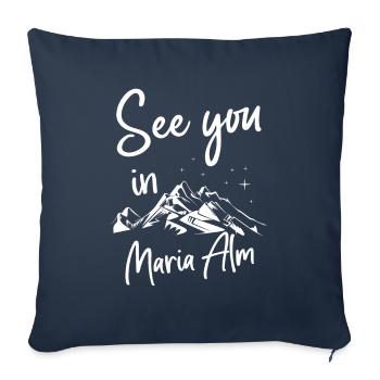 Maria Alm Skiing Mountain Snowboarding Austria - Sofa pillowcase 17,3'' x 17,3'' (45 x 45 cm) - navy - Front