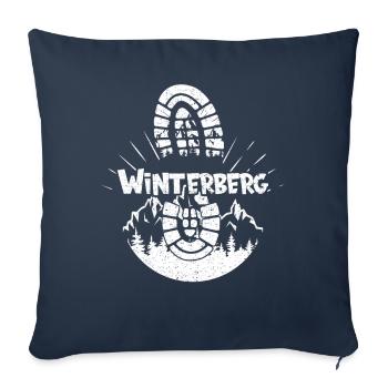 Winterberg Skifahren Wandern im Sauerland - Sofakissenbezug 45 x 45 cm - Navy - Vorne
