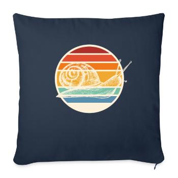 Coquille d’escargot Racing Escargot - Housse de coussin décorative 45 x 45 cm - bleu marine - Devant