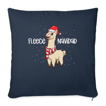 Christmas Lamb - Fleece Navidad - Sofa pillowcase 17,3'' x 17,3'' (45 x 45 cm) - navy - Front