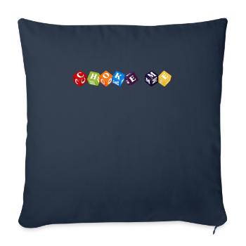 Kidcore Esthétique Choke Me Cube 80s 90s Rétro - Housse de coussin décorative 45 x 45 cm - bleu marine - Devant