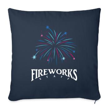 Firework Staff Fireworks Pyrotechnics - Sofa pillowcase 17,3'' x 17,3'' (45 x 45 cm) - navy - Front