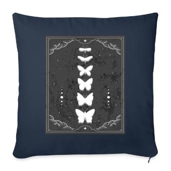 Monarch Butterfly Soft Grunge Aesthetic - Sofa pillowcase 17,3'' x 17,3'' (45 x 45 cm) - navy - Front