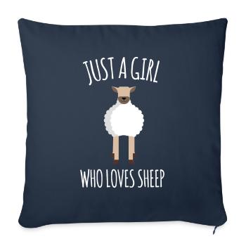 Just A Girl Who Loves Sheep Wool - Sofa pillowcase 17,3'' x 17,3'' (45 x 45 cm) - navy - Front