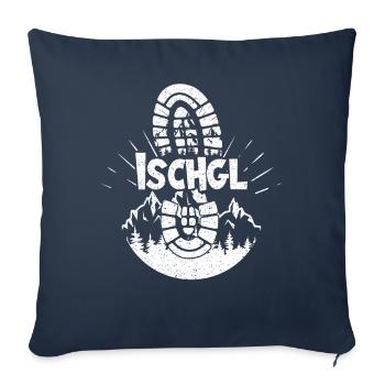 Ischgl Ski Tyrol Snowboard Autriche - Housse de coussin décorative 45 x 45 cm - bleu marine - Devant