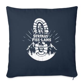 Serfaus-Fiss-Ladis Skifahren Tirol Ski Österreich - Sofakissenbezug 45 x 45 cm - Navy - Vorne
