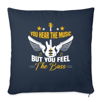 Bassist in a band | Bass Musician - Sofa pillowcase 17,3'' x 17,3'' (45 x 45 cm) - navy - Front