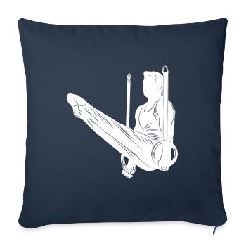 Gymnastics Silhouette - Sofa pillowcase 17,3'' x 17,3'' (45 x 45 cm) - navy - Front