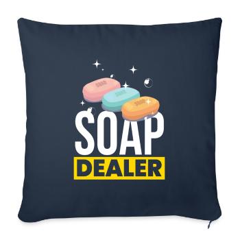 Soap Dealer Soap Making - Sofa pillowcase 17,3'' x 17,3'' (45 x 45 cm) - navy - Front