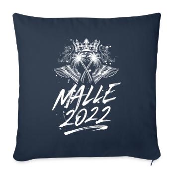 malle 2022 krone palmen - Sofa pillowcase 17,3'' x 17,3'' (45 x 45 cm) - navy - Front
