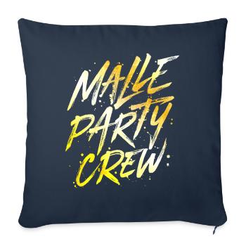 malle party crew gold - Sofa pillowcase 17,3'' x 17,3'' (45 x 45 cm) - navy - Front