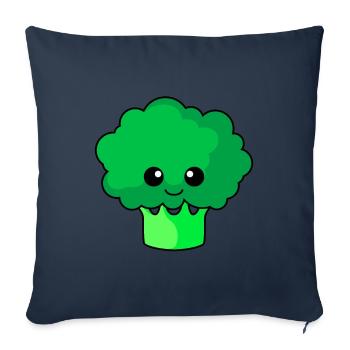 Broccoli Comic - Sofa pillowcase 17,3'' x 17,3'' (45 x 45 cm) - navy - Front