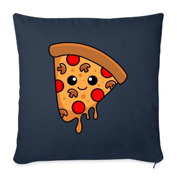 Pizza Comic - Sierkussenhoes, 45 x 45 cm - navy - Voor