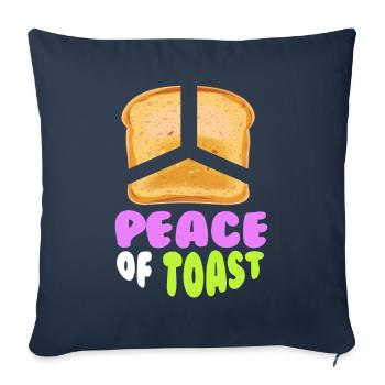 Peace Of Toast Bread Toast Breakfast - Sofa pillowcase 17,3'' x 17,3'' (45 x 45 cm) - navy - Front