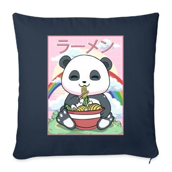 Kawaii Panda Bear Japanese Ramen Noodles Gift - Sofa pillowcase 17,3'' x 17,3'' (45 x 45 cm) - navy - Front
