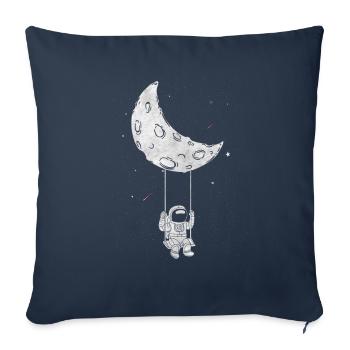 Astronaut Moon Swing Spacecore Aesthetic Gesche - Sofa pillowcase 17,3'' x 17,3'' (45 x 45 cm) - navy - Front