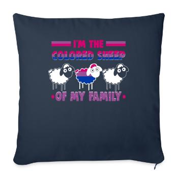 Bisexell Transgender Pride Day LGBT - Housse de coussin décorative 45 x 45 cm - bleu marine - Devant