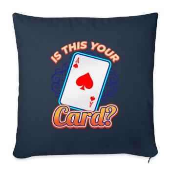 Est-ce votre carte? Sorcier - Housse de coussin décorative 45 x 45 cm - bleu marine - Devant