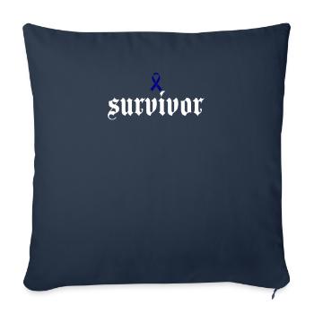 Gift for survivors of colon cancer (Colon Ca - Sofa pillowcase 17,3'' x 17,3'' (45 x 45 cm) - navy - Front