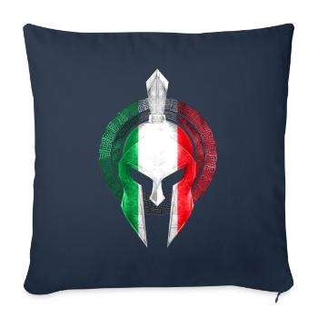 Spartan Helmet Italy Flag - Sofa pillowcase 17,3'' x 17,3'' (45 x 45 cm) - navy - Front