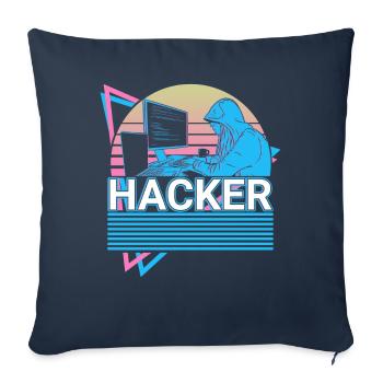 Hacker Coding Programmierer Vaporwave Ästhetisches - Sofakissenbezug 45 x 45 cm - Navy - Vorne