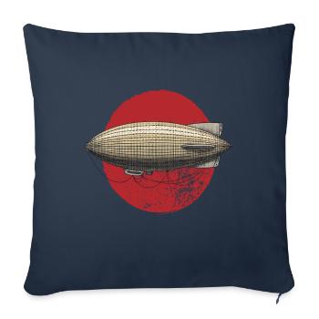 Zeppelin Airship Pilot Retro - Sofa pillowcase 17,3'' x 17,3'' (45 x 45 cm) - navy - Front