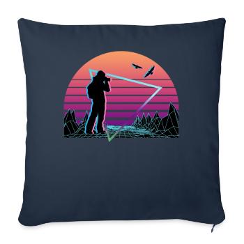 Birdwatcher Birdwatching Vaporwave Aesthetic - Sofa pillowcase 17,3'' x 17,3'' (45 x 45 cm) - navy - Front
