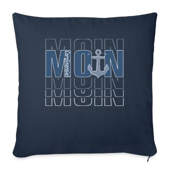 Carolinensiel Ostfriesland Nordsee Caming Urlaub - Sofakissenbezug 45 x 45 cm - Navy - Vorne