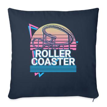 Roller Coaster Retro Gift - Sofa pillowcase 17,3'' x 17,3'' (45 x 45 cm) - navy - Front