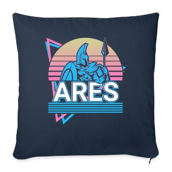 Ares Grec Dieu Guerre Cadeau - Housse de coussin décorative 45 x 45 cm - bleu marine - Devant