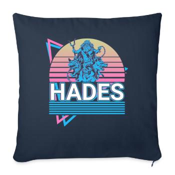 Hadès Don de Dieu Grec - Housse de coussin décorative 45 x 45 cm - bleu marine - Devant