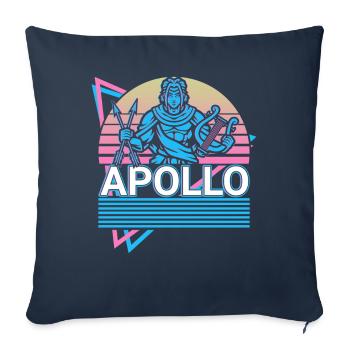 Apollon Don de Dieu Grec - Housse de coussin décorative 45 x 45 cm - bleu marine - Devant