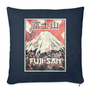 Mt Fuji Fujiyama Fuji San Japanisches Ästhetisches - Sofakissenbezug 45 x 45 cm - Navy - Vorne