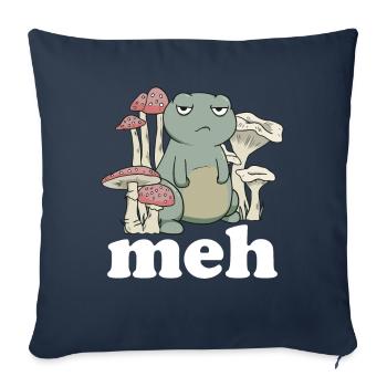 Funny Frog Meh Gift - Sofa pillowcase 17,3'' x 17,3'' (45 x 45 cm) - navy - Front